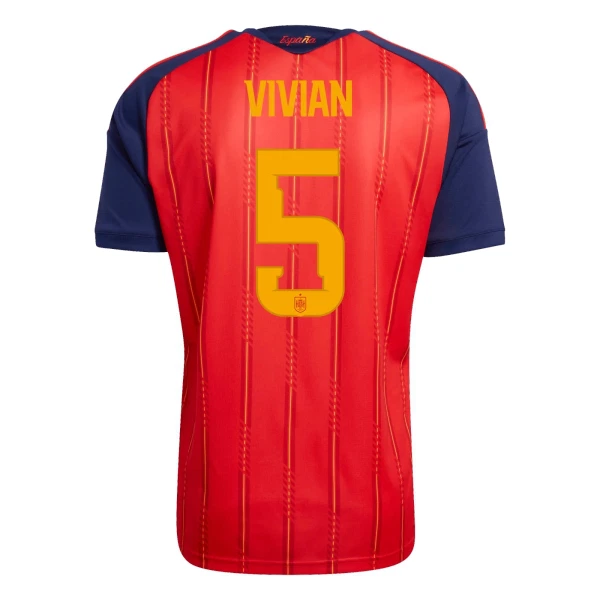 Camiseta España Vivian 5 Hombre 1ª Equipación Mundial 2026