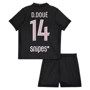 Camiseta Paris Saint-Germain D. Doue 14 Niños 4ª Equipación Jordan 25/26