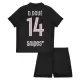 Camiseta Paris Saint-Germain D. Doue 14 Niños 4ª Equipación Jordan 25/26