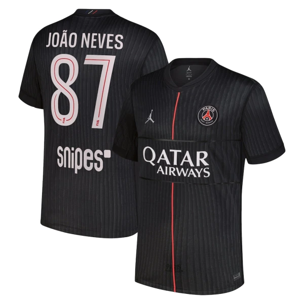 Camiseta Paris Saint-Germain Joao Neves 87 Hombre 4ª Equipación Jordan 25/26