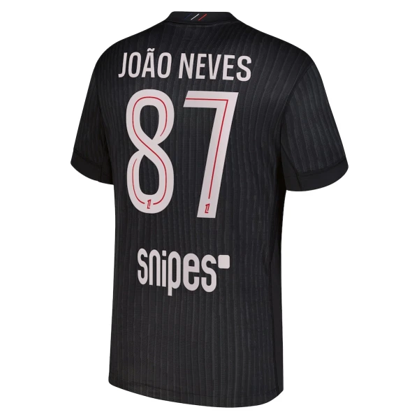 Camiseta Paris Saint-Germain Joao Neves 87 Hombre 4ª Equipación Jordan 25/26
