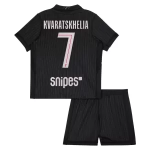 Camiseta Paris Saint-Germain Kvaratskhelia 7 Niños 4ª Equipación Jordan 25/26