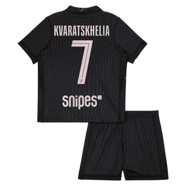 Camiseta Paris Saint-Germain Kvaratskhelia 7 Niños 4ª Equipación Jordan 25/26