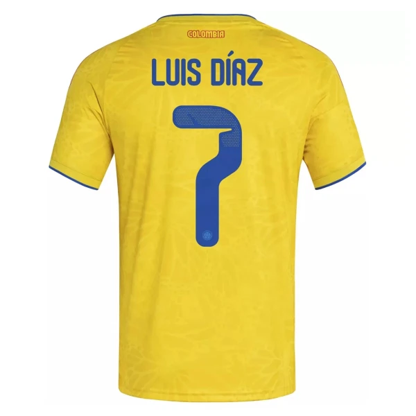 Camiseta Colombia Luis Díaz 7 Hombre 1ª Equipación Mundial 2026