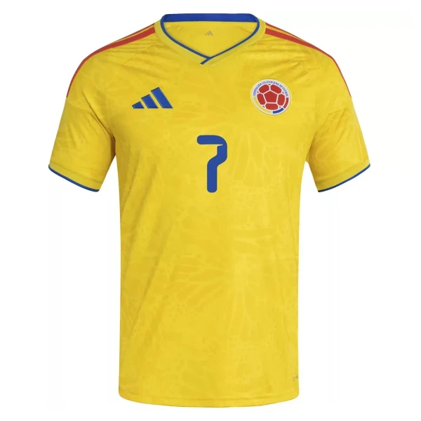 Camiseta Colombia Luis Díaz 7 Hombre 1ª Equipación Mundial 2026