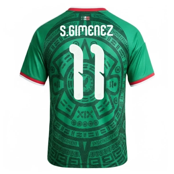 Camiseta México S.Gimenez 11 Hombre 1ª Equipación Mundial 2026