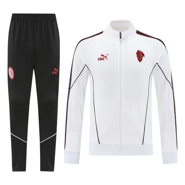Conjunto De Chaqueta De Entrenamiento AC Milan Hombre 25/26 Blanco