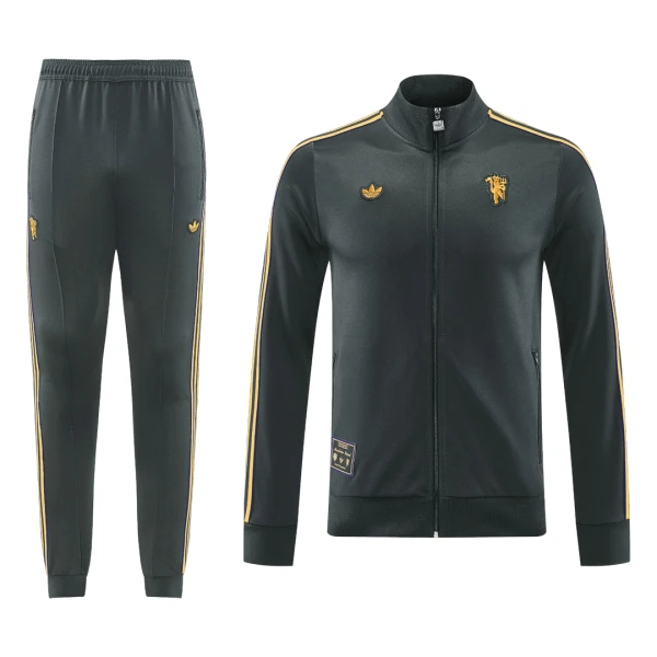 Conjunto De Chaqueta De Entrenamiento Manchester United Hombre 25/26 Negro