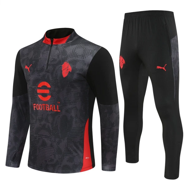 Conjunto de sudadera de entrenamiento AC Milan Hombre 25/26 Negro