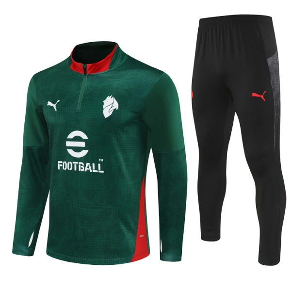 Conjunto de sudadera de entrenamiento AC Milan Hombre 25/26 Verde