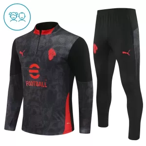 Conjunto de sudadera de entrenamiento AC Milan Niños 25/26 Negro