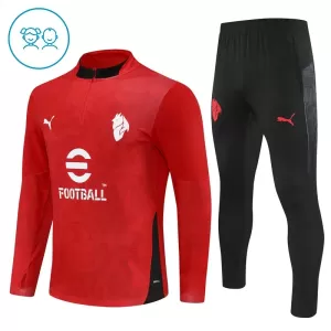 Conjunto de sudadera de entrenamiento AC Milan Niños 25/26 Rojo