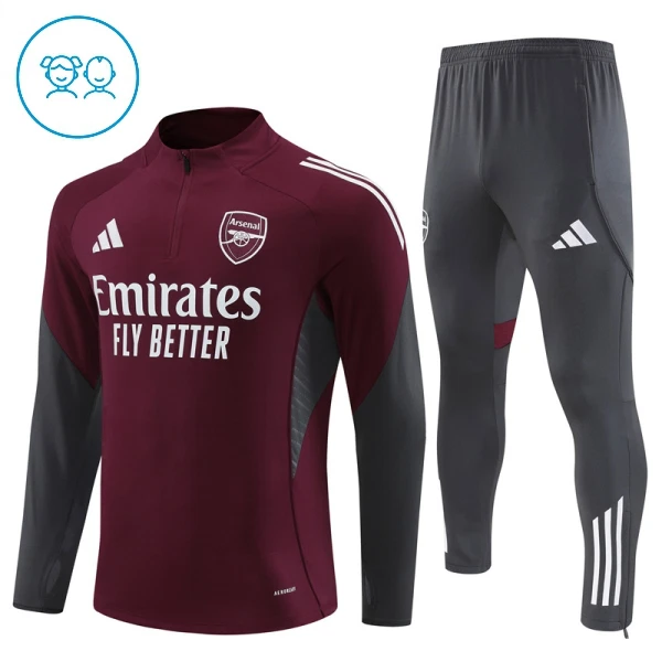 Conjunto de sudadera de entrenamiento Arsenal Niños 25/26 Rojo