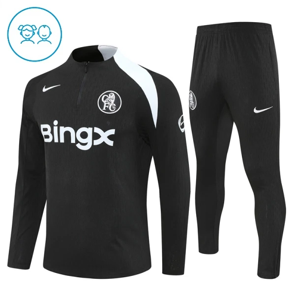 Conjunto de sudadera de entrenamiento Chelsea Niños 25/26 Negro