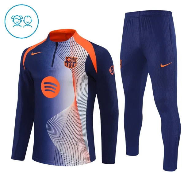 Conjunto de sudadera de entrenamiento FC Barcelona Niños 25/26 Azul