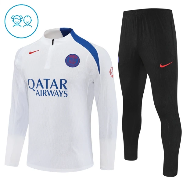 Conjunto de sudadera de entrenamiento Paris Saint-Germain Niños 25/26 Blanco