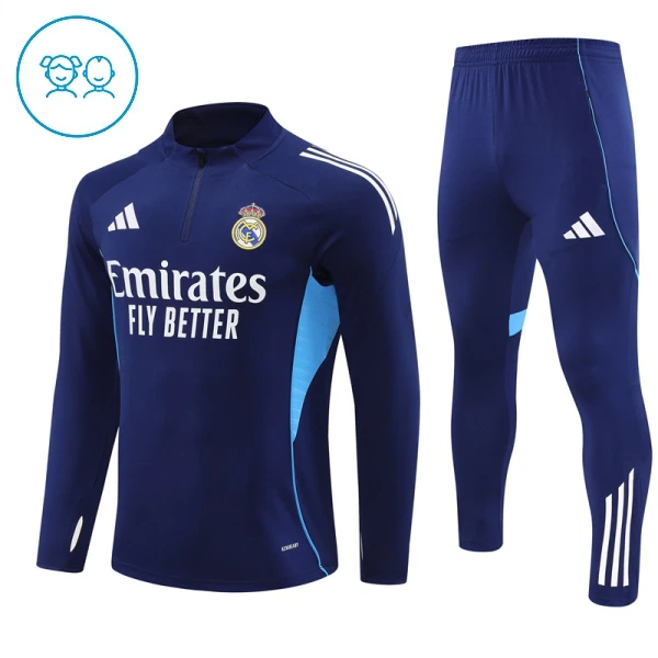 Conjunto de sudadera de entrenamiento Real Madrid Niños 25/26 Navy