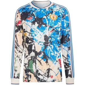 Camiseta Manchester United Stone Roses Hombre 25/26 Manga Larga Edición Especial