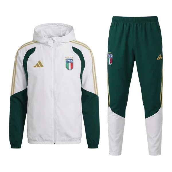 Chaqueta De Entrenamiento Con Capucha Italia Hombre 26/27 Blanco Chaqueta De Entrenamiento Con Capucha Italia Hombre 26/27 Blanco