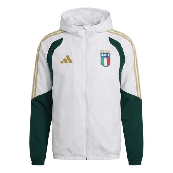 Chaqueta De Entrenamiento Con Capucha Italia Hombre 26/27 Blanco