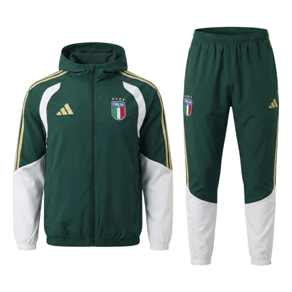 Chaqueta De Entrenamiento Con Capucha Italia Hombre 26/27 Verde Chaqueta De Entrenamiento Con Capucha Italia Hombre 26/27 Verde