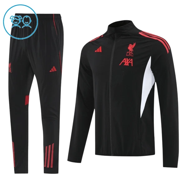Conjunto De Chaqueta De Entrenamiento Liverpool Niños 25/26 Negro