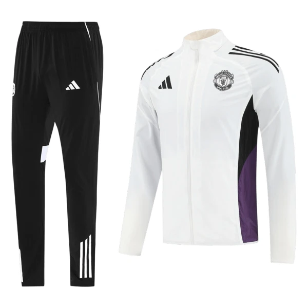 Conjunto De Chaqueta De Entrenamiento Manchester United Hombre 25/26 Blanco