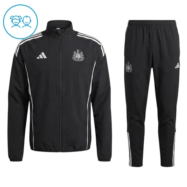 Conjunto De Chaqueta De Entrenamiento Newcastle United Niños 25/26 Negro Conjunto De Chaqueta De Entrenamiento Newcastle United Niños 25/26 Negro