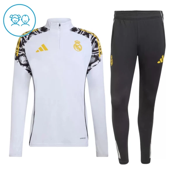 Conjunto de sudadera de entrenamiento Real Madrid Niños 26/27 Blanco