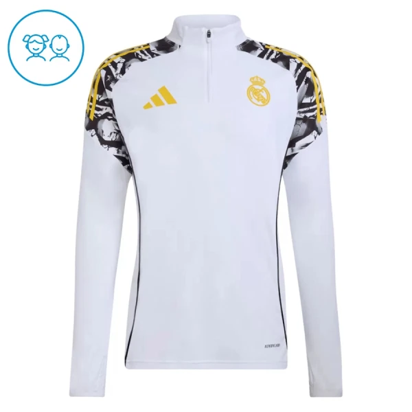 Conjunto de sudadera de entrenamiento Real Madrid Niños 26/27 Blanco