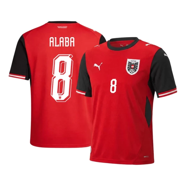 Camiseta Austria David Alaba 8 Hombre 1ª Equipación Mundial 2026