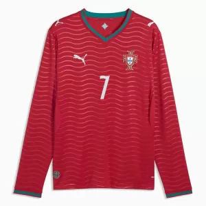 Camiseta Portugal Cristiano Ronaldo 7 Hombre 1ª Equipación Mundial 2026 Manga Larga