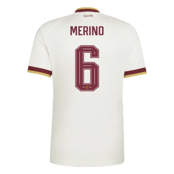 Camiseta España Merino 6 Hombre 2ª Equipación Mundial 2026 Camiseta España Merino 6 Hombre 2ª Equipación Mundial 2026