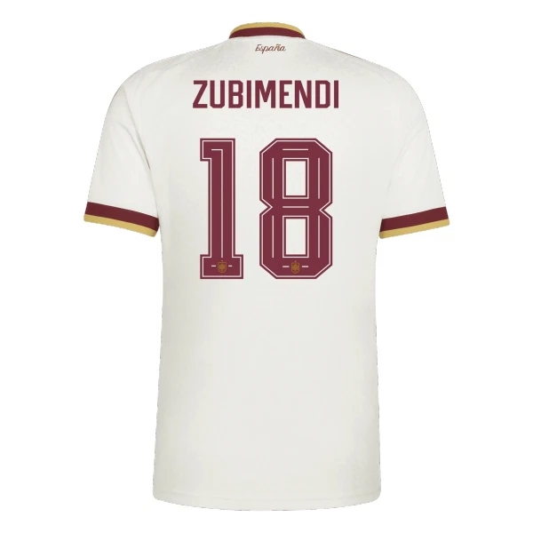 Camiseta España Zubimendi 18 Hombre 2ª Equipación Mundial 2026