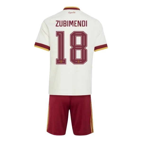Camiseta España Zubimendi 18 Niños 2ª Equipación Mundial 2026