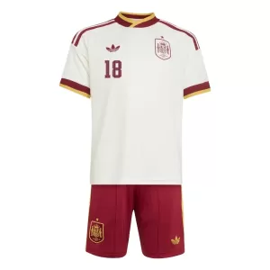 Camiseta España Zubimendi 18 Niños 2ª Equipación Mundial 2026
