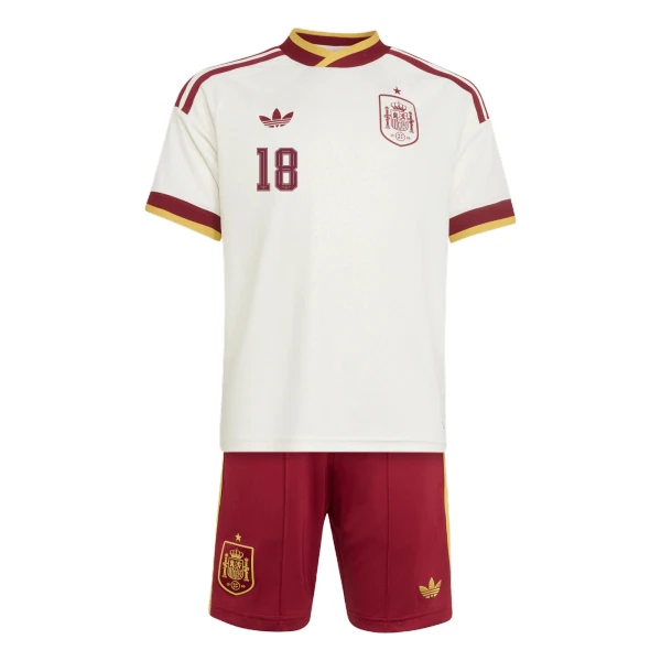Camiseta España Zubimendi 18 Niños 2ª Equipación Mundial 2026