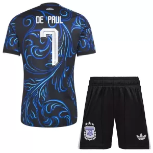 Camiseta Argentina Rodrigo de Paul 7 Niños 2ª Equipación Mundial 2026
