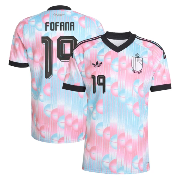 Camiseta Bélgica Fofana 19 Hombre 2ª Equipación Mundial 2026