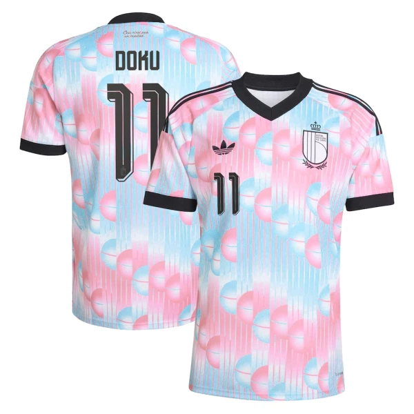 Camiseta Bélgica Jérémy Doku 11 Hombre 2ª Equipación Mundial 2026