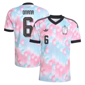 Camiseta Bélgica Onana 6 Hombre 2ª Equipación Mundial 2026