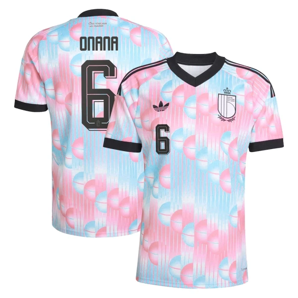 Camiseta Bélgica Onana 6 Hombre 2ª Equipación Mundial 2026