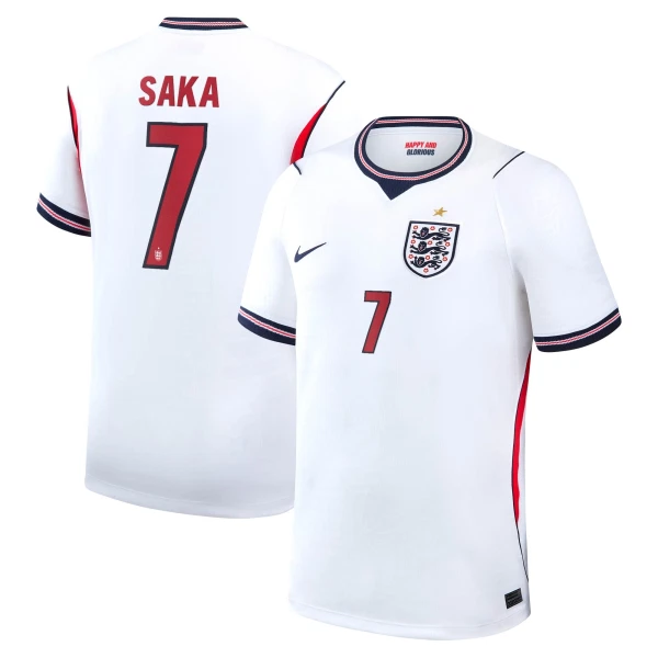 Camiseta Inglaterra Bukayo Saka 7 Hombre 1ª Equipación Mundial 2026