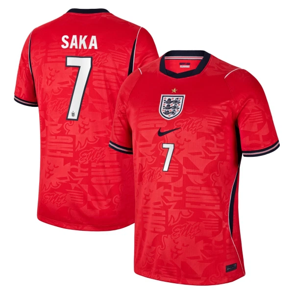Camiseta Inglaterra Bukayo Saka 7 Hombre 2ª Equipación Mundial 2026