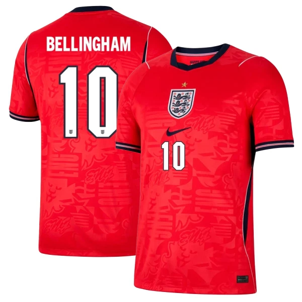 Camiseta Inglaterra Jude Bellingham 10 Hombre 2ª Equipación Mundial 2026