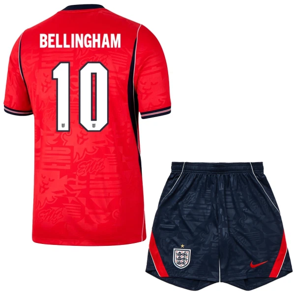 Camiseta Inglaterra Jude Bellingham 10 Niños 2ª Equipación Mundial 2026