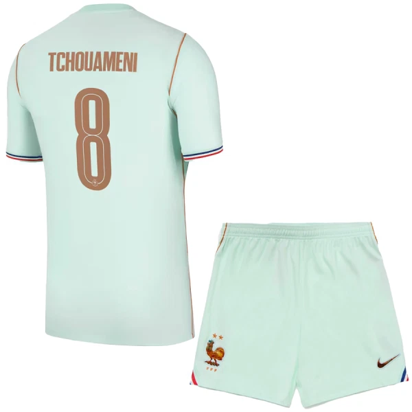 Camiseta Francia Aurélien Tchouaméni 8 Niños 2ª Equipación Mundial 2026