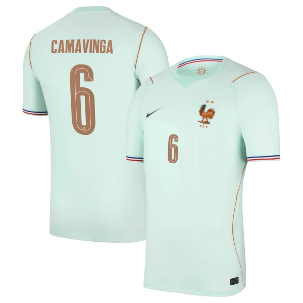 Camiseta Francia Eduardo Camavinga 6 Hombre 2ª Equipación Mundial 2026