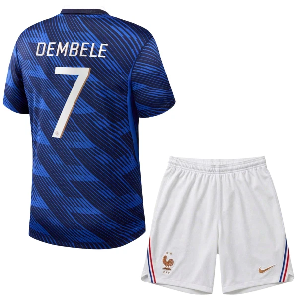 Camiseta Francia Ousmane Dembélé 7 Niños 1ª Equipación Mundial 2026