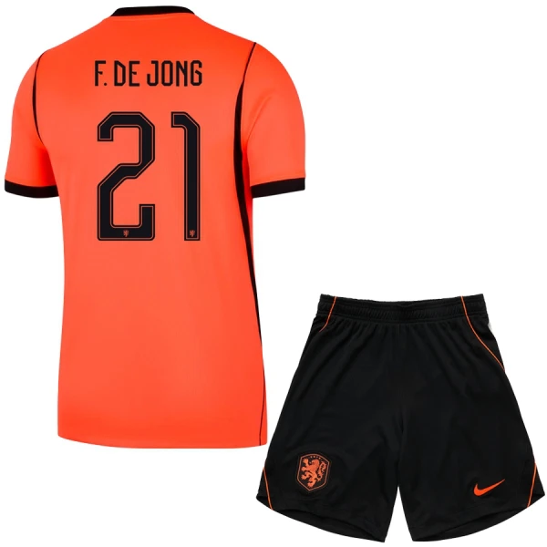 Camiseta Países Bajos Frenkie de Jong 21 Niños 1ª Equipación Mundial 2026